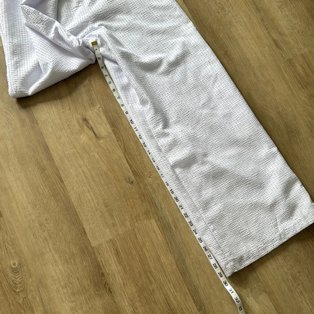 Hutch Anthropologie Seersucker Bow Front Jumpsuit sz 6 - Picture 7 of 13